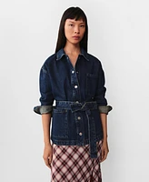 Mango Women's Bow Detail Denim Jacket