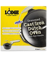 Lodge Cast Iron 5-Qt. Cast Iron Dutch Oven with Bail Handle