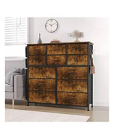 gaomon Dresser For Bedroom With 12 Drawer, Dressers & Chests Of Drawers For Hallway, Entryway, Storage Organizer Unit With Fabric, Sturdy Metal Frame,