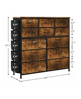 gaomon Dresser For Bedroom With 12 Drawer, Dressers & Chests Of Drawers For Hallway, Entryway, Storage Organizer Unit With Fabric, Sturdy Metal Frame,