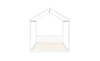 Slickblue Queen Size Wooden House Bed Frame with Stylish Headboard