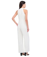 Vince Camuto Petite Signature Stretch Crepe Bow-Neck Halter Jumpsuit