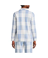 Lands' End Women's Long Sleeve Print Flannel Pajama Top