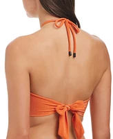 Sanctuary Women's Solid Cross-Front Bikini Top