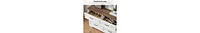 gaomon Dresser For Bedroom With 6 Drawers, Wood Drawer Dresser Chest Of Drawers For Closet, Living Room, Hallway, Nursery, Kids Bedroom(White and Brow
