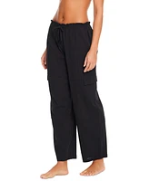 Sanctuary Women's Coastal Covers Crinkle Cotton Baggy Barrel Cargo Pants