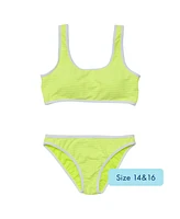 Snapper Rock Big Girls Citron Zest Crop Bikini