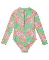 Snapper Rock Big Girls Coastal Shells Sustainable Ls Surf Suit