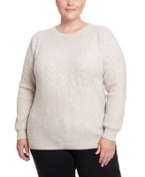 Joseph A Plus Pointelle Pullover Sweater