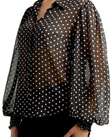 Bcx Juniors' Polka-Dot Shirt