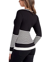 Bcx Juniors' Ribbed Striped Sweater