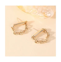 Sohi Women's The Chain Bar Drop Earrings