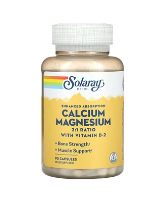 Solaray Calcium & Magnesium w/ D2 Amino Acid Chelate 2:1, Capsule (Btl