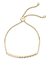 Devata Hexagon Link Box Chain Slider Bolo Bracelet in 14K Gold, Fits 6.0 in to 8.0 in wrist, approx. 4.7 grams