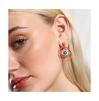 Sohi Women's The Evil-Eye Loop Drop Earrings