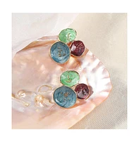 Sohi Women's The Medium Lilypad Stud Earrings