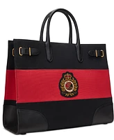 Lauren Ralph Lauren Two-Tone Canvas Large Devyn Tote Bag