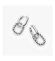 Ana Luisa Double Hoop Earrings - Ash Double Silver