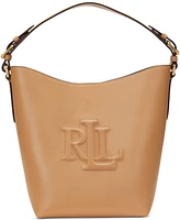 Lauren Ralph Leather Medium Witley Bucket Bag