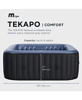 M Spa MSpa Tekapo 6 Person Inflatable Squared Hot Tub with Air Jets Massage System