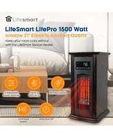 LifeSmart 1500W Portable 21" Electric Infrared Quartz Tower Space Heater, Indoor