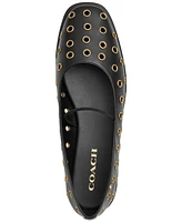 Coach Women's Emilia Grommet Mary Jane Flats