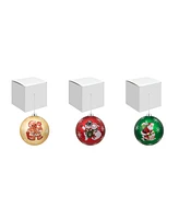 Mr. Christmas 6" Shatterproof Ball Ornaments, Set of 3