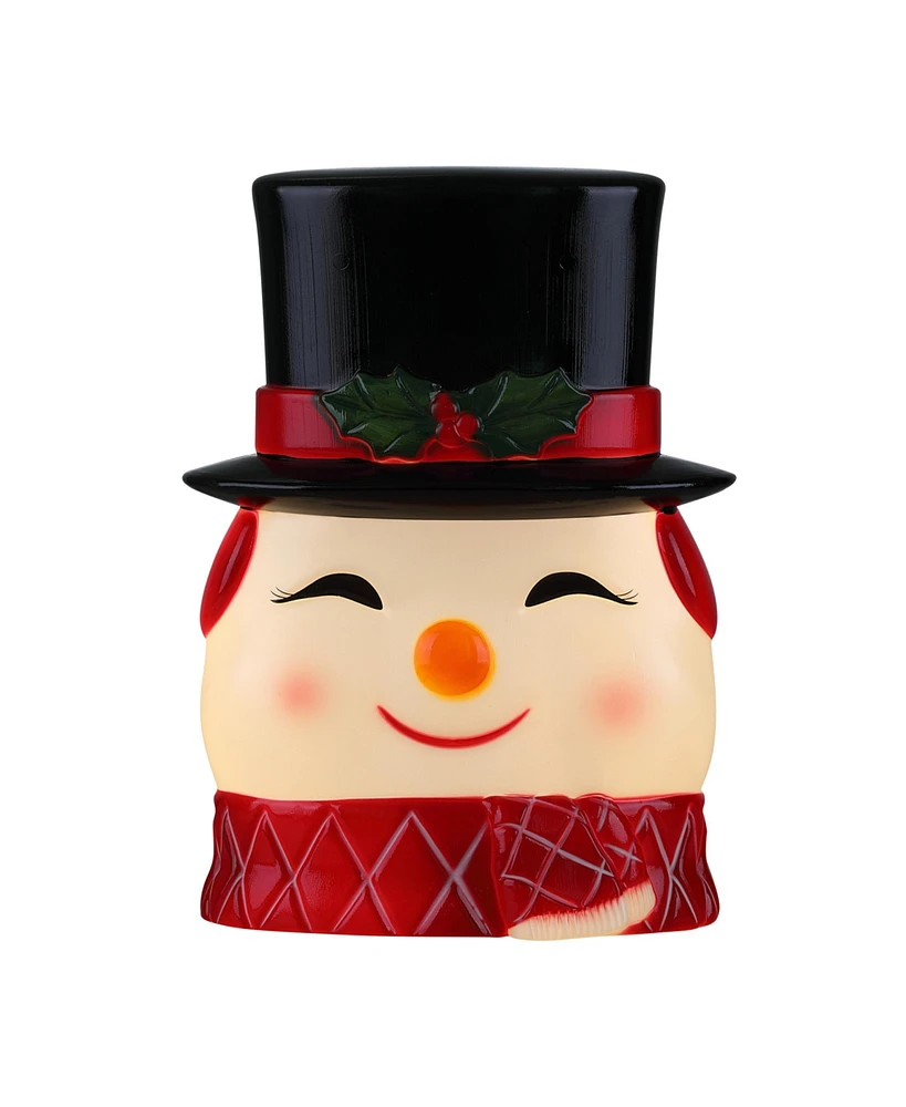 Mr. Christmas 12" Blow Mold Lit Snowman Tree Topper