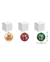 Mr. Christmas 6" Shatterproof Ball Ornaments, Set of 3