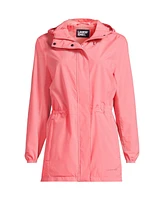 Lands' End Women's Tall Waterproof Hooded Packable Raincoat