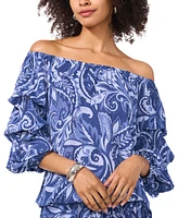 Vince Camuto Women's Printed Off-The-Shoulder Top