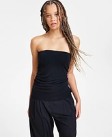 Bar Iii Women's Strapless Knit Crepe Top, Exclusively at Macy's