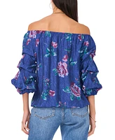 Vince Camuto Women's Floral-Print Off-The-Shoulder Top