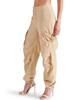 Steve Madden Women's Kaira Bungee-Cord Cargo Pants