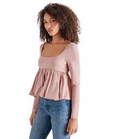 Steve Madden Women's Avielle Long-Sleeve Peplum Top