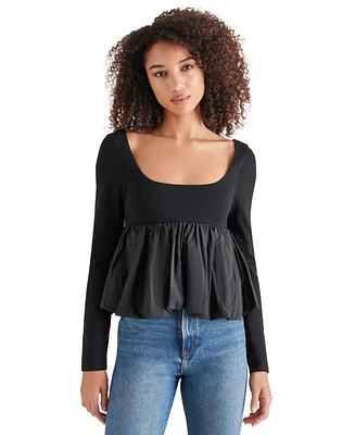 Steve Madden Women's Avielle Long-Sleeve Peplum Top