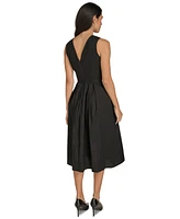 Calvin Klein Women's V-Neck Sleeveless A-Line Dress