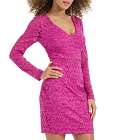 Siena Women's Lace Long-Sleeve Open-Back Dress