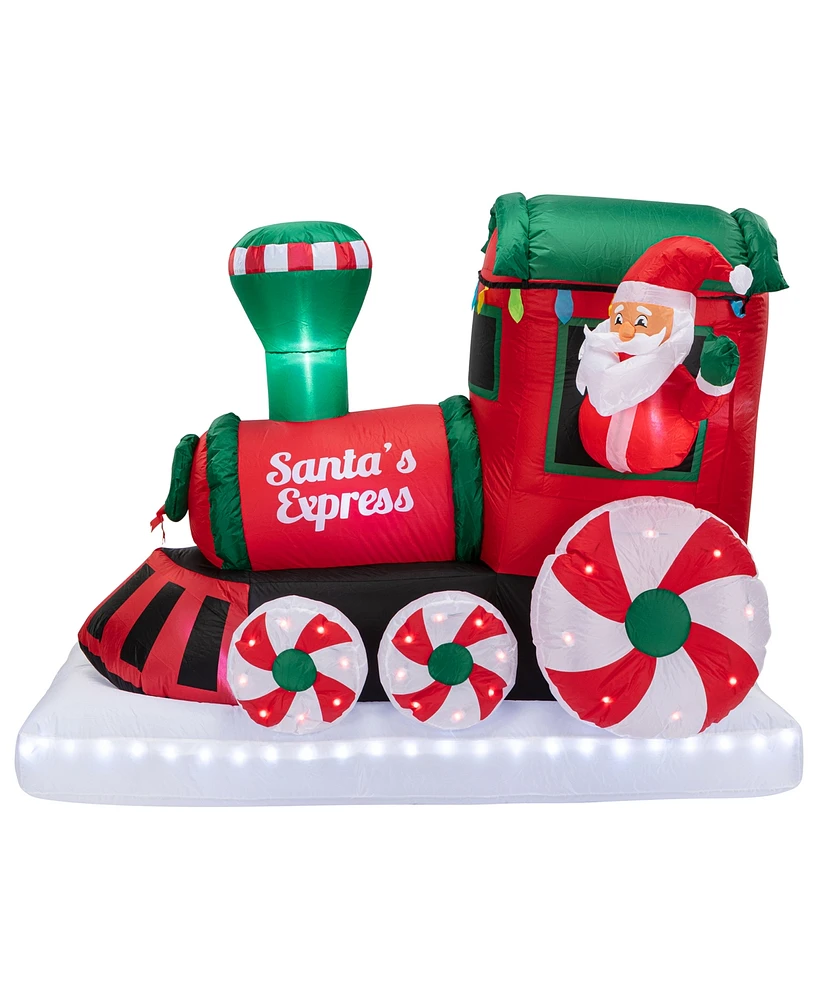 Mr. Christmas 6 ft. Outdoor Santa's Express Train Lit Inflatable