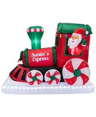 Mr. Christmas 6 ft. Outdoor Santa's Express Train Lit Inflatable