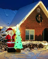 Mr. Christmas 7 ft. Outdoor Santa and Tree Lit Inflatable