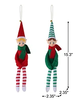 Mr. Christmas Recordable Knee Hugger Elves, Set of 2