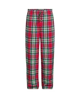 Lands' End Big & Tall High Pile Fleece Lined Flannel Pajama Pant