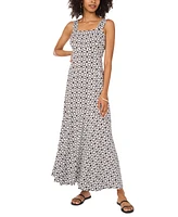 Vince Camuto Women's Printed Square-Neck Maxi Dress