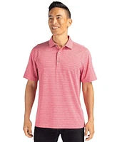 Cutter & Buck Big Tall Forge Eco Heather Stripe Stretch Recycled Polo Shirt