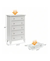 gaomon Chest Of Drawers, 5-Layer Dresser For Bedroom, Living Room, Entryway And Closet, Chest Of Drawers With Metal Handles, Tv Stand