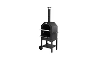 Slickblue Outdoor Wood-Fired Pizza Oven – Includes Pizza Stone, Peel, and Grill Rack for Backyard and Camping