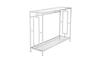 Slickblue Toughened Glass Panel Console Table