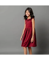 Hope & Henry Toddler Girls Asymmetrical Bow Sateen Party Dress