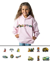 Rabble Clothing Toddler Unisex Kids' Hoodies with Turbo Builders Dabblz Bundle